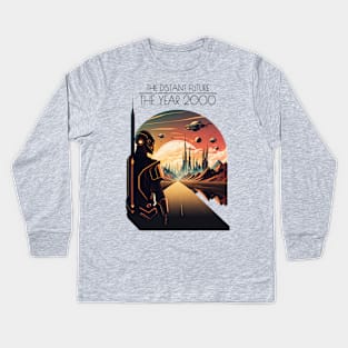 The Distant Future - THE YEAR 2000 Kids Long Sleeve T-Shirt